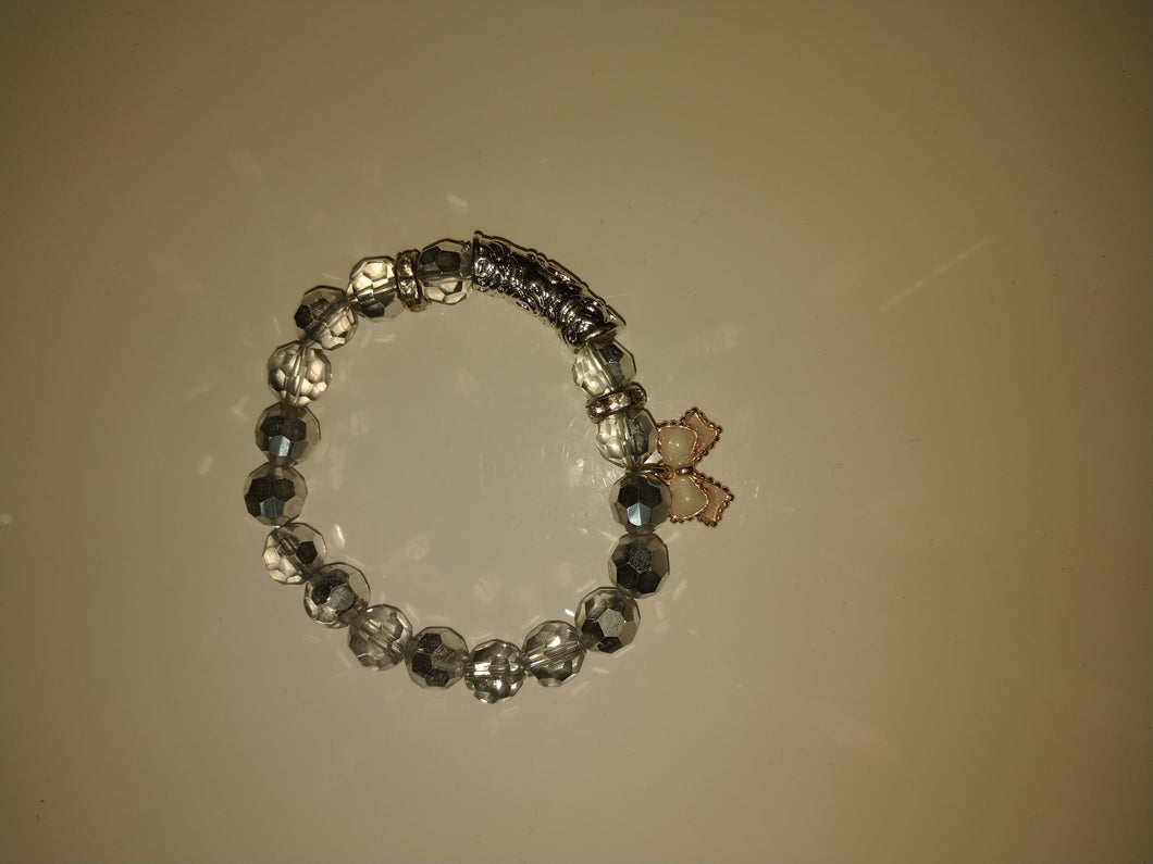 Child/ Charm Bracelet (clear/silver) No