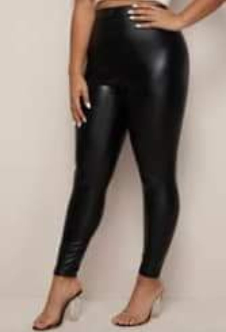 Black Leggings (Leather Look)